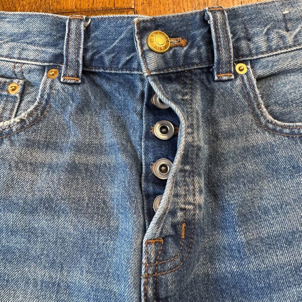 Madewell The Brynn Short Blue Denim Cutoff Shorts Button Fly Womens Size 26 - Picture 7 of 9